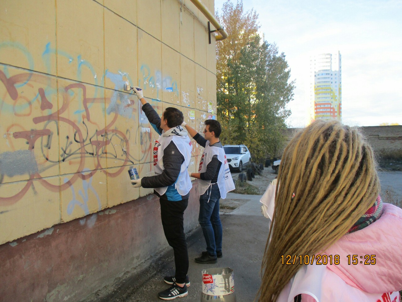 12 октября 2018 года в районе ГПЗ- 24 состоялась антинаркотическая акция по зачистке зданий от надписей распространяющих наркотические вещества.